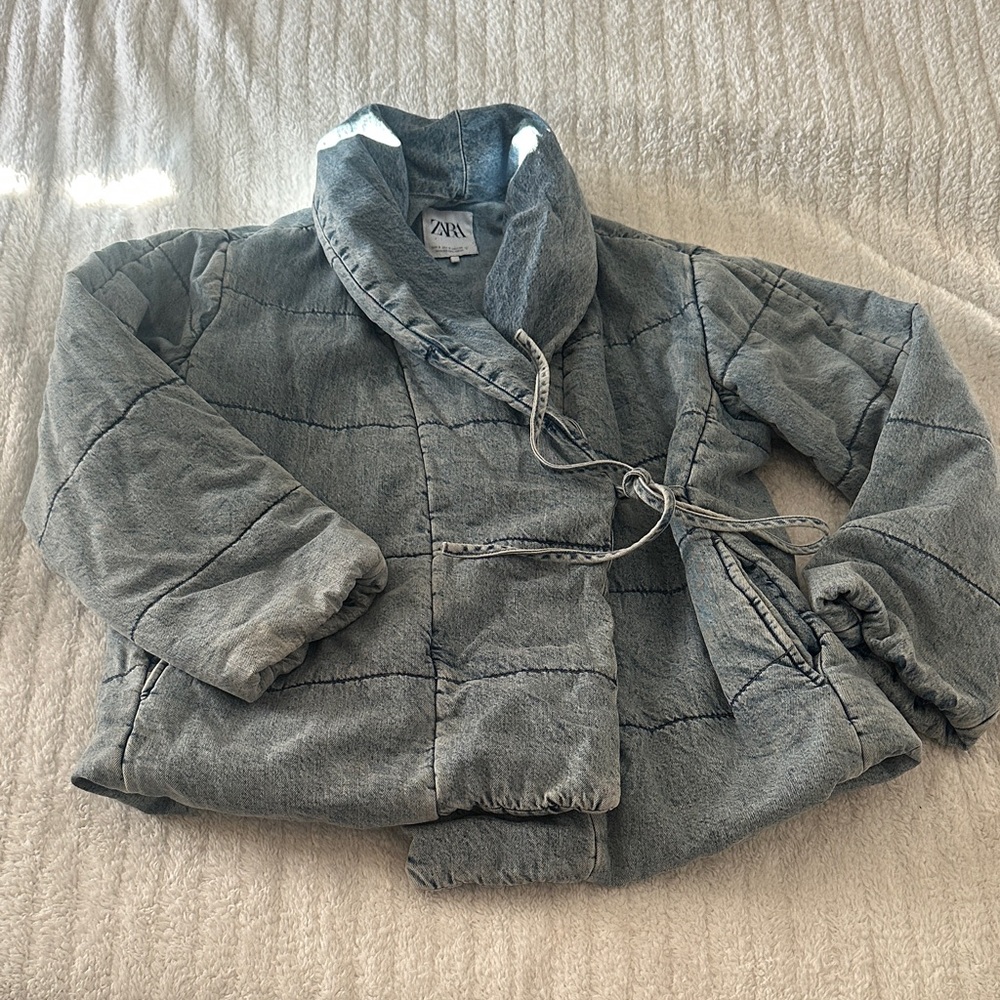 Zara Kids Charcoal Puffer Jacket